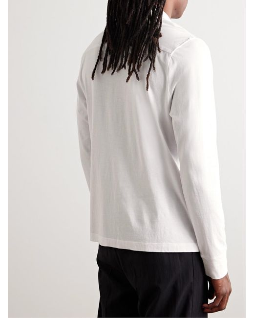 James Perse White Clean Finish Slim-Fit Cotton-Jersey Shirt for men