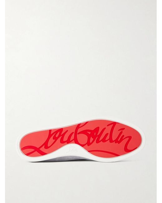 Christian Louboutin White Chambeliboat Full-Grain Leather Loafers for men