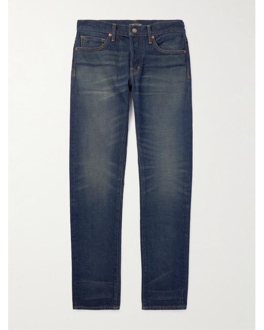 Tom Ford Blue Slim-Fit Selvedge Jeans for men