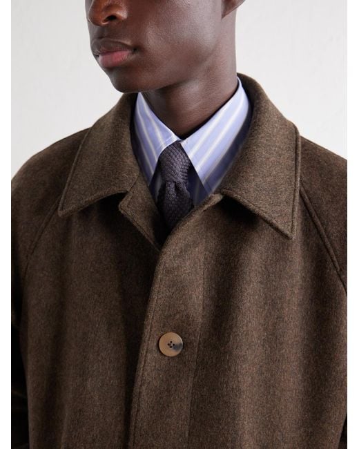 De Bonne Facture Brown Parisian Brushed Wool Coat for men