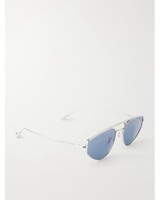 Oliver Peoples Blue Jil Sander Aviator-Style-Tone Sunglasses for men