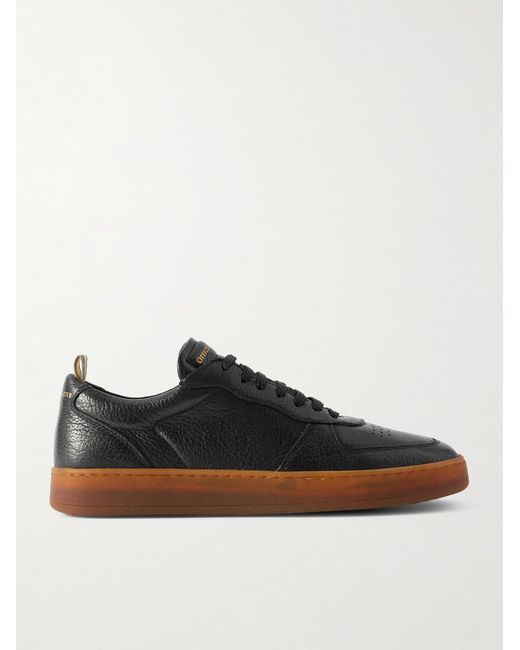 Officine Creative Black Asset 001 Deerskin Sneakers for men