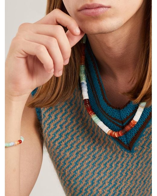 Jacquie Aiche Black Opal Beaded Necklace for men