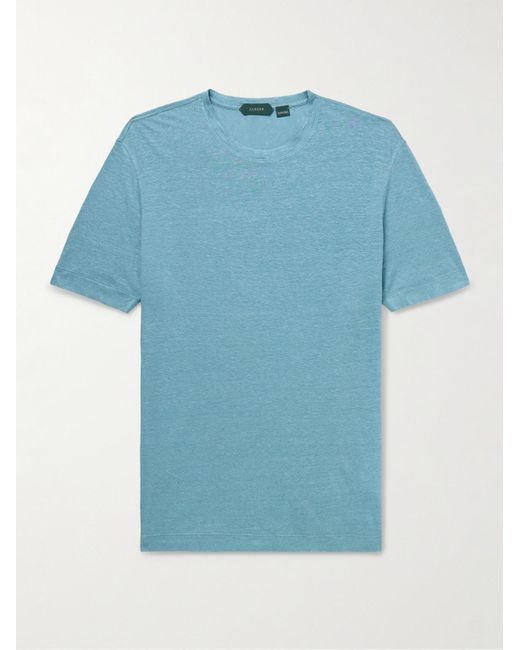 Incotex Blue Zanone Stretch-linen T-shirt for men