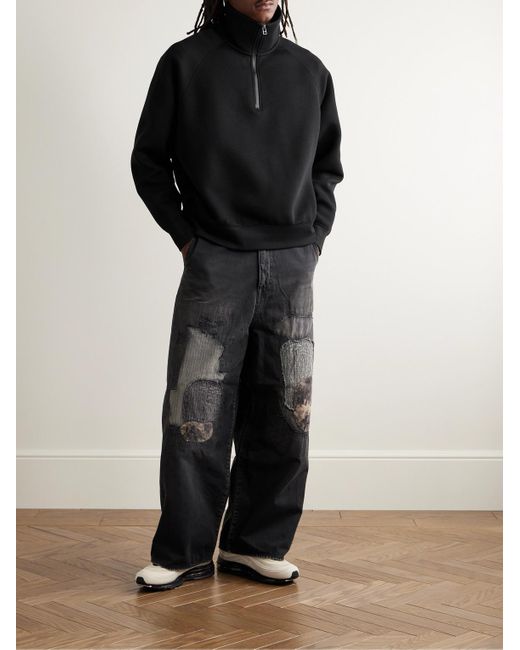 Nike Reimagined Sweatshirt aus "Tech Fleece"-Material mit kurzem Reißverschluss in Black für Herren
