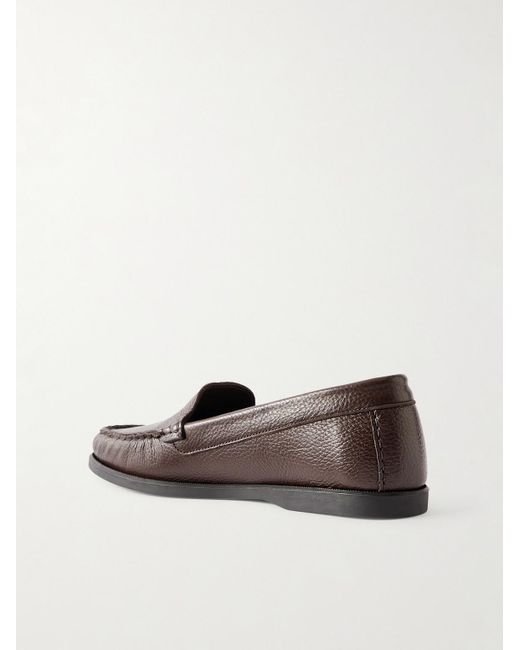 Saman Amel Brown City Full-Grain Leather Loafers for men