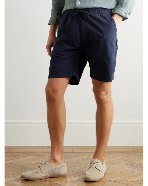 Hartford Blue Joggy Slim-Fit Cotton Drawstring Shorts for men