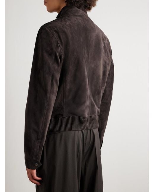 Dolce & Gabbana Brown Suede Jacket for men