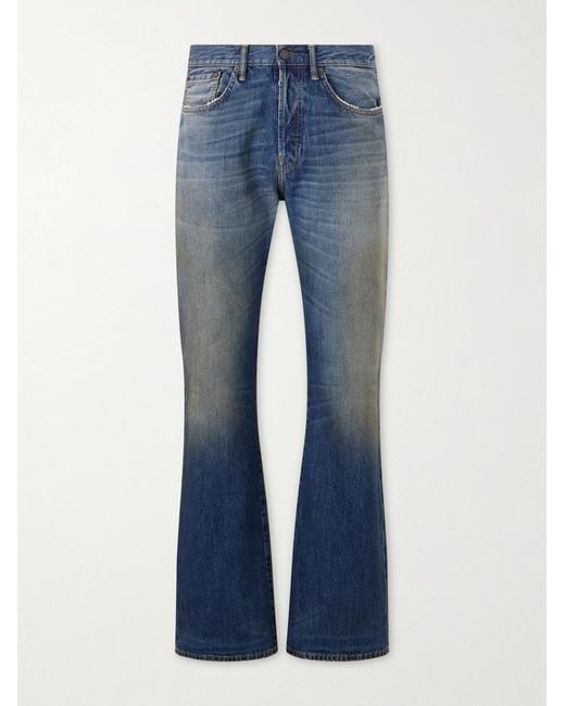 Acne Blue Straight-Leg Cotton Jeans for men