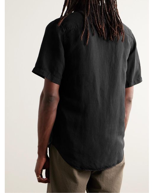NN07 Black Arne 5028 Linen And Tm Lyocell-blend Shirt for men