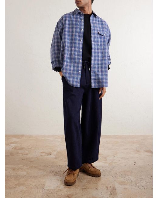 FRIZMWORKS Blue Checked Woven Shirt for men