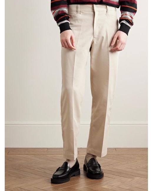 Neighborhood Natural Wp Straight-Leg Cropped Twill Trousers for men