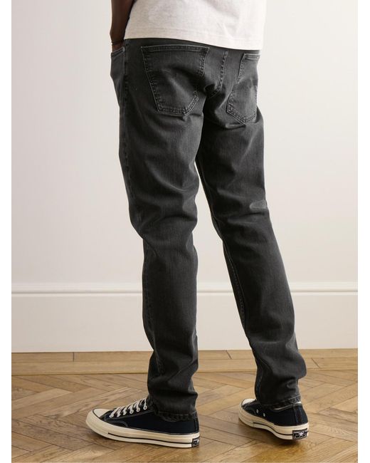 Nudie Jeans Gray Slim-Fit Stretch-Cotton Jeans for men