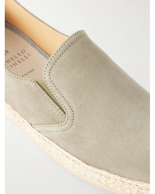 Brunello Cucinelli Natural Suede Espadrilles for men