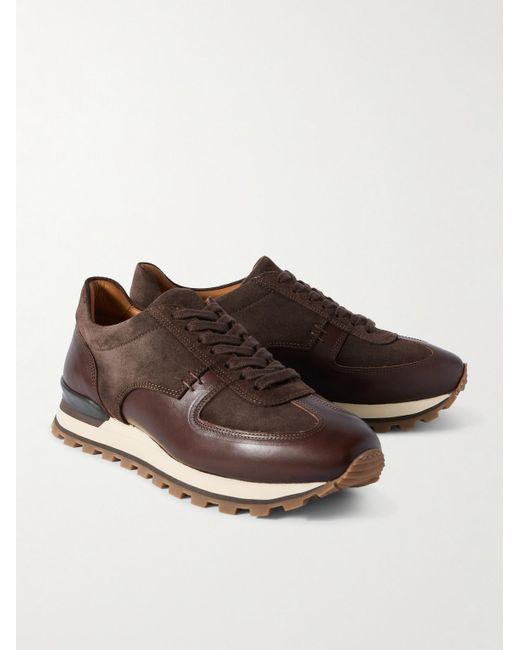 Mr P. Brown Carlos Suede And Leather Sneakers for men