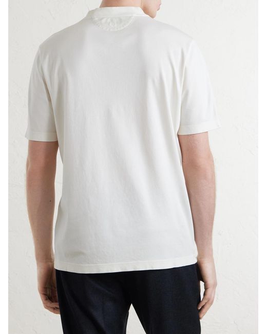 Canali White Cotton-Jersey T-Shirt for men