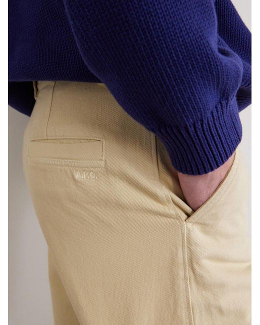 A.P.C. Natural Ville Cropped Straight-leg Cotton-gabardine Chinos for men