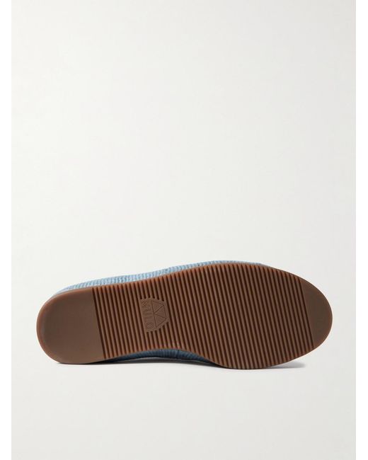 Mulo Blue Garment-Dyed Canvas Espadrilles for men