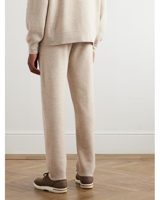 Loro Piana Natural Sassiglioni Straight-Leg Wool Sweatpants for men