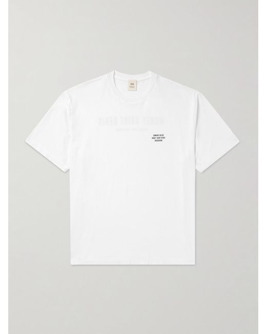 SSAM White Domaine Dujac Andy Printed Organic Cotton-Jersey T-Shirt for men