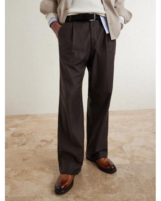 Mr P. Brown Leather Derby Shoes for men