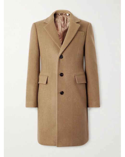 Burberry Natural Beverley Wool Coat for men