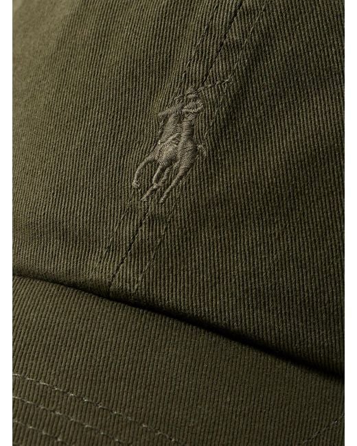 Polo Ralph Lauren Green Logo-Embroidered Cotton-Twill Baseball Cap for men