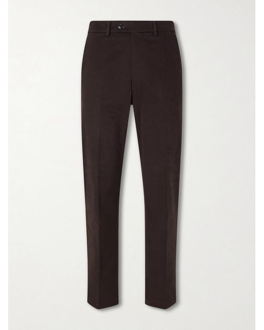 James Purdey & Sons Brown Straight-leg Stretch Cotton-twill Trousers for men