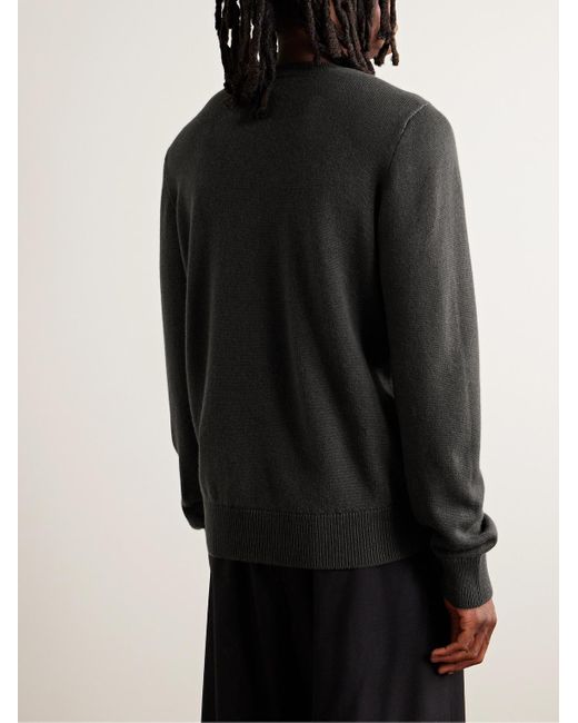 Burberry Black Logo-intarsia Cashmere Sweater for men