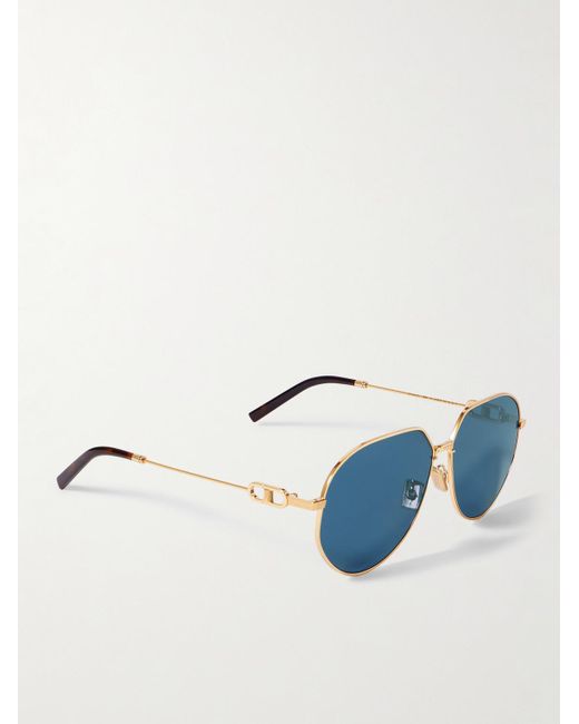 Dior Blue Cd Link A1U Round-Frame-Tone Sunglasses for men