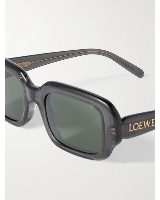 Loewe Green Rectangular-Frame Acetate Sunglasses for men