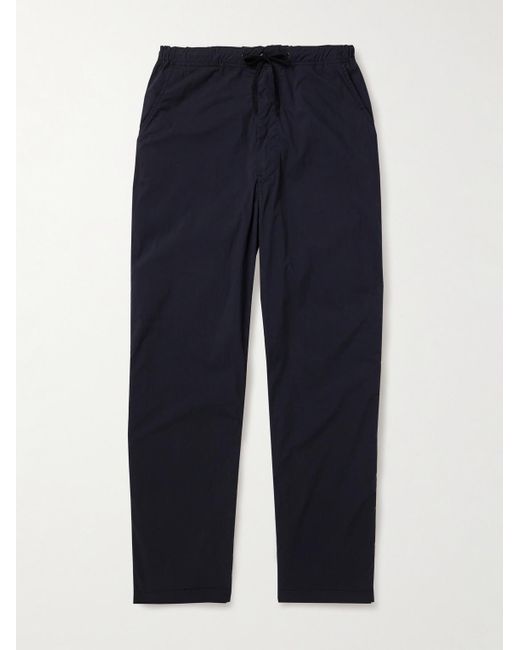 Orslow New Yorker gerade geschnittene Hose aus einer Baumwollmischung mit Kordelzugbund in Blue für Herren