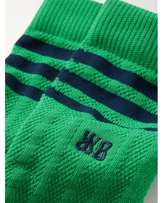 Adidas Green X Wales Bonner Colour-block Socks for men
