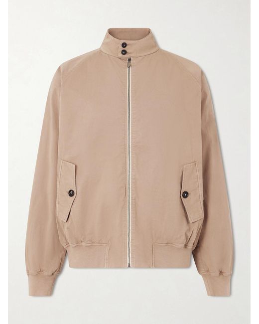 Massimo Alba Natural Cotton-blend Twill Bomber Jacket for men
