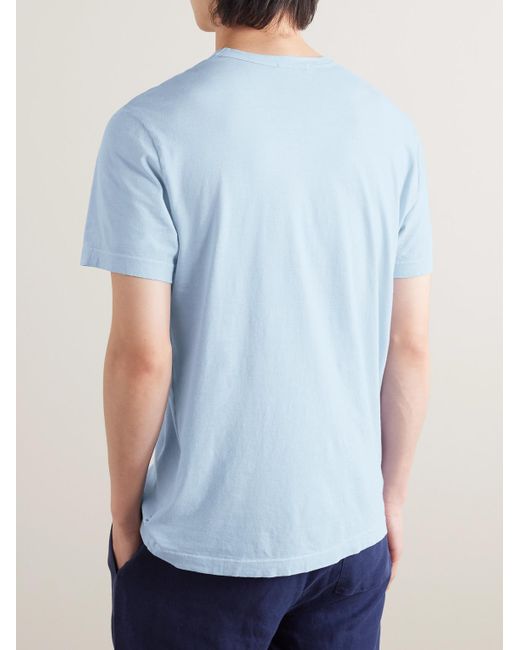 T-shirt in jersey di cotone pettinato di James Perse in Blue da Uomo
