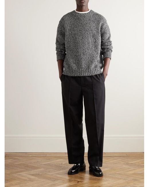 Rohe Gray Mouliné Cotton Sweater for men