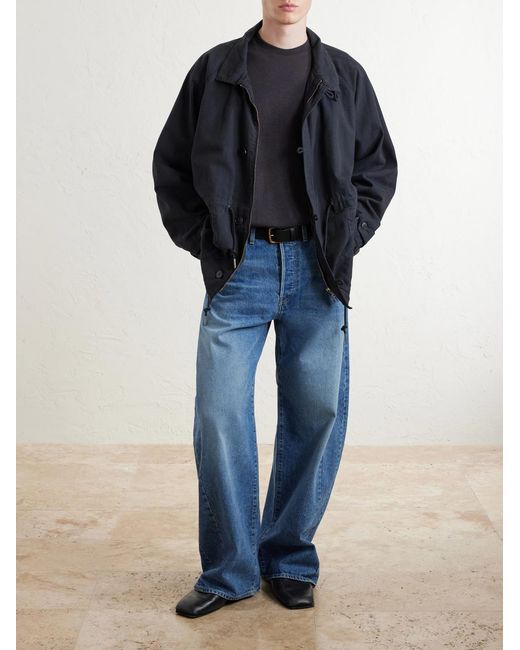 A.PRESSE Blue Cotton And Cashmere-Blend T-Shirt for men