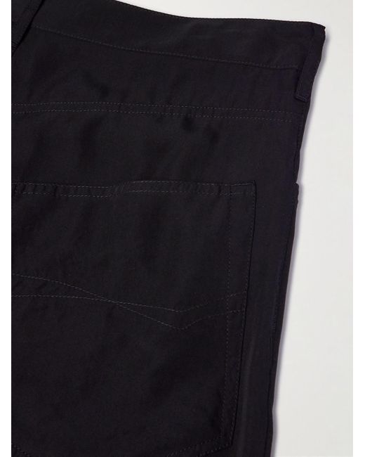 Balenciaga Black Straight-leg Lyocell-poplin Trousers for men
