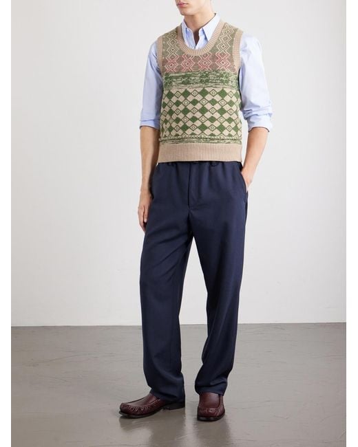 Dries Van Noten Blue Curles Cotton-poplin Shirt for men