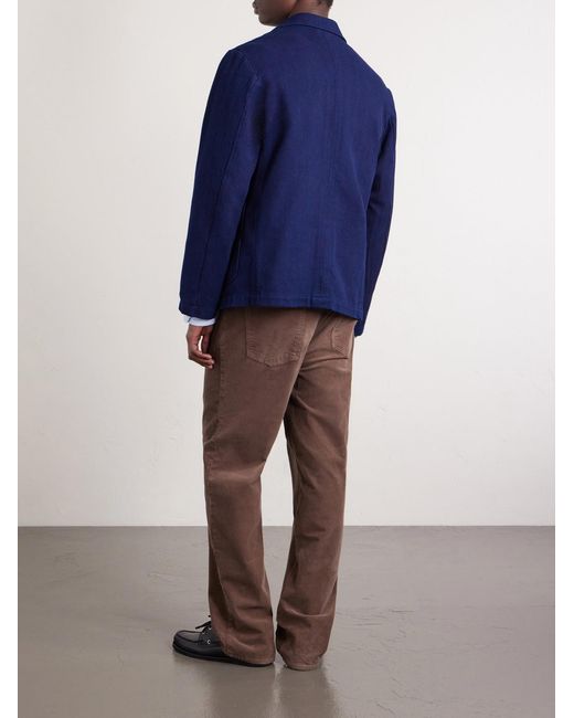 Blue Blue Japan Blue Sashiko Cotton-piqué Blazer for men