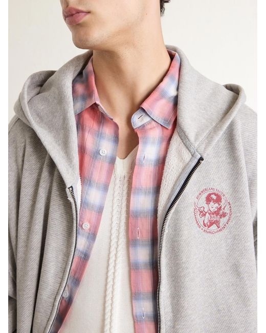 NAHMIAS White Youth Enrichment Logo-Print Cotton-Jersey Zip-Up Hoodie for men