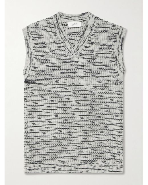 Mr P. Gray Space-Dyed Wool Sweater Vest for men