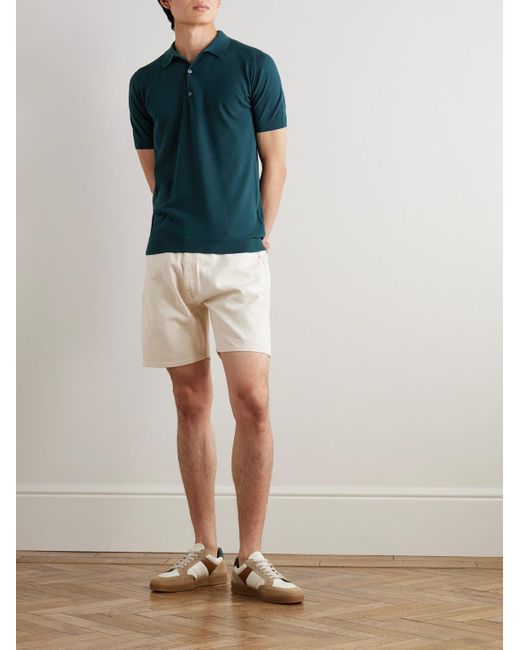 John Smedley Green Roth Slim-Fit Sea Island Cotton-Piqué Polo Shirt for men
