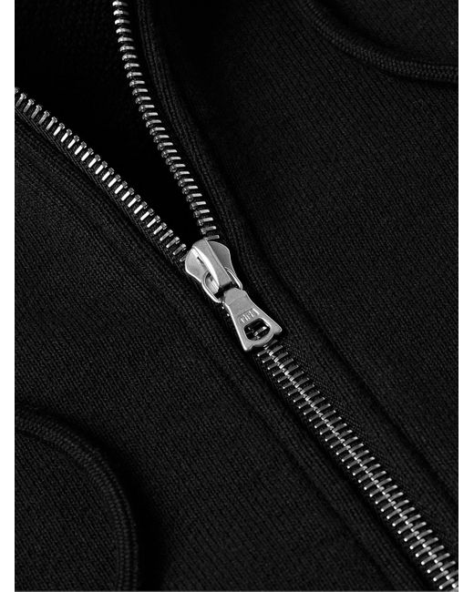 Auralee Black Cotton-jersey Zip-up Hoodie for men