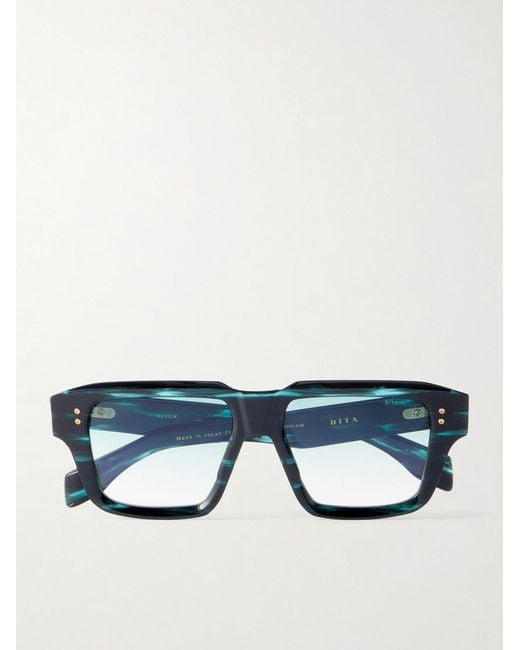 Dita Eyewear Blue Eliux Square-Frame Acetate Sunglasses for men