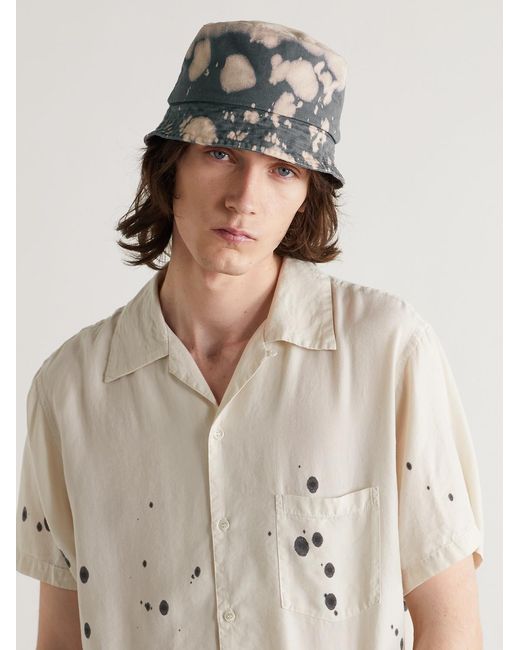 Noma T.D Gray Bleached Cotton-Twill Bucket Hat for men