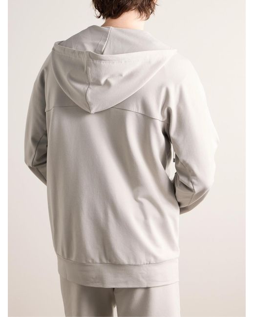 Zimmerli of Switzerland White Stretch-Modal And Cotton-Blend Jersey Zip-Up Hoodie for men