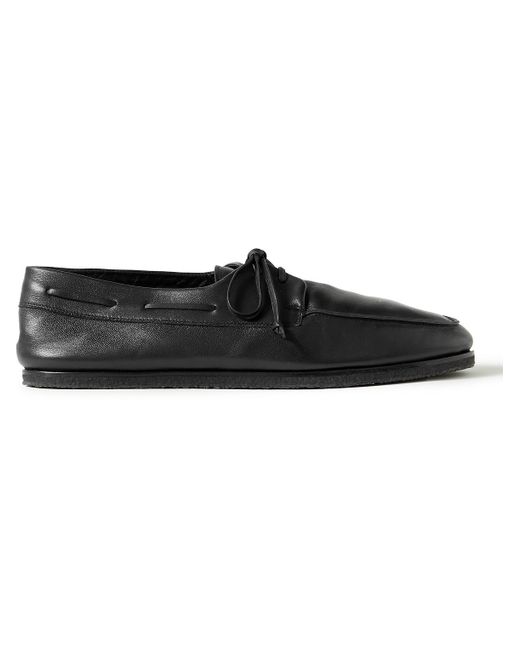 The Row Sailor Leather Loafers in Black for Men | Lyst