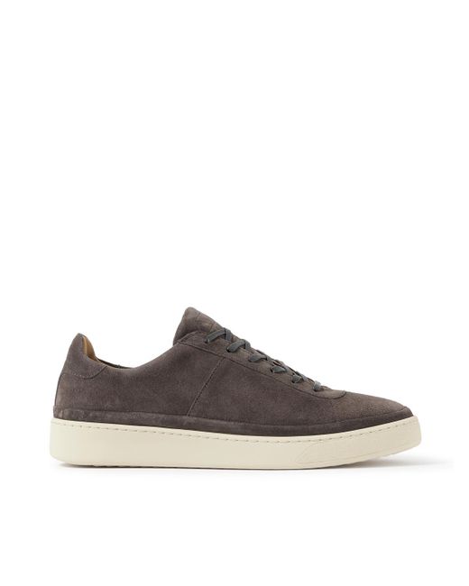 Mulo Brown Waxed-Suede Sneakers for men