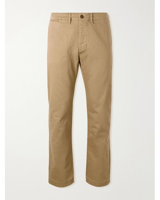 RRL Natural Straight-Leg Cotton-Twill Trousers for men